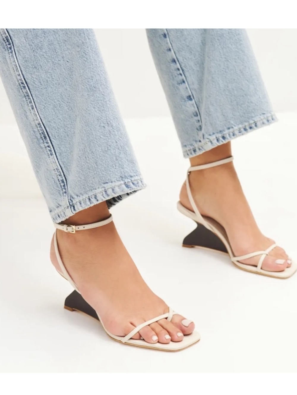 Reformation Emilia Sculptural Wedge Sandals